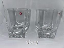 GEO By Ittala Double Old Fashioned Glasses Set of 2. Original Box W Stickers