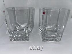 GEO By Ittala Double Old Fashioned Glasses Set of 2. Original Box W Stickers