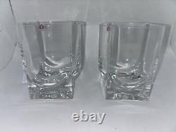 GEO By Ittala Double Old Fashioned Glasses Set of 2. Original Box W Stickers
