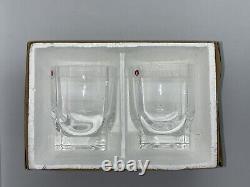 GEO By Ittala Double Old Fashioned Glasses Set of 2. Original Box W Stickers