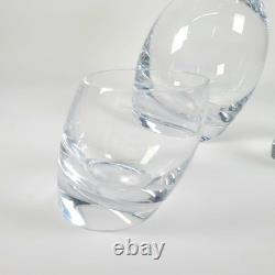 Genuine Nambe Tilt Decanter & 2 Double Old Fashioned Glasses See PICTURES