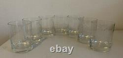 Georg Jensen Etched Partridge Bird (7) Double Old Fashioned Glasses 4 3/16