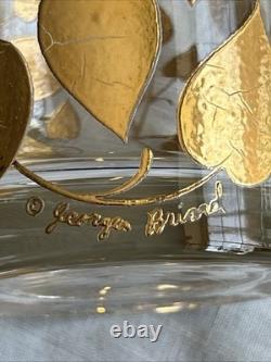 George Briard Double Old Fashioned Glasses Gold Leaf Set of (5)