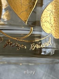 George Briard Double Old Fashioned Glasses Gold Leaf Set of (5)