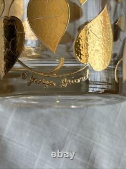 George Briard Double Old Fashioned Glasses Gold Leaf Set of (5)