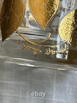 George Briard Double Old Fashioned Glasses Gold Leaf Set of (5)