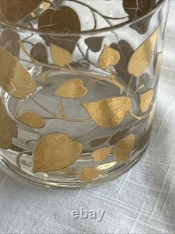 George Briard Double Old Fashioned Glasses Gold Leaf Set of (5)