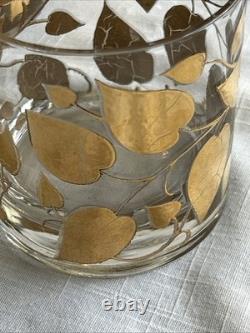 George Briard Double Old Fashioned Glasses Gold Leaf Set of (5)