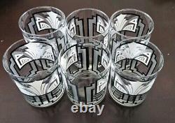 Georges Briard'Art Deco' Platinum Set of 6 Double Old Fashioned 14oz