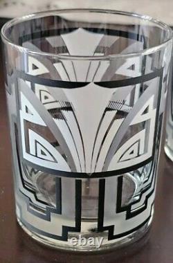 Georges Briard'Art Deco' Platinum Set of 6 Double Old Fashioned 14oz