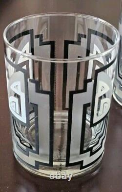 Georges Briard'Art Deco' Platinum Set of 6 Double Old Fashioned 14oz