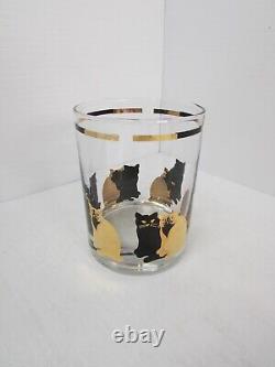 Georges Briard Cat Set Of 4 Double Old Fashioned Glasses 14 oz