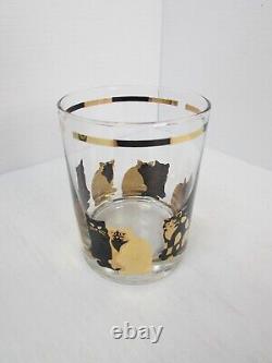 Georges Briard Cat Set Of 4 Double Old Fashioned Glasses 14 oz