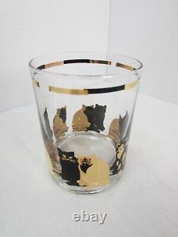 Georges Briard Cat Set Of 4 Double Old Fashioned Glasses 14 oz