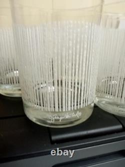 Georges Briard Icycles White 4.25 Double Old Fashioned Tumblers (Set Of 4)