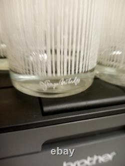 Georges Briard Icycles White 4.25 Double Old Fashioned Tumblers (Set Of 4)