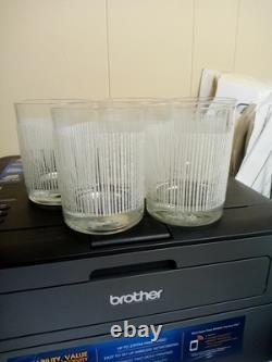 Georges Briard Icycles White 4.25 Double Old Fashioned Tumblers (Set Of 5)