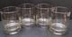 Georges Briard MCM Signed Gold Plaid Double Old Fashioned Glasses Set 4