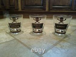 Georges Briard Name Your Poison Glasses SET OF 3 Double Old Fashioned