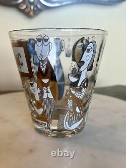 Georges Briard Pickled Personality AMNESIAC Double Old Fashioned Glass. Exc Vtg