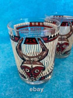 Georges Briard Set of 6 African Mask Set of 6 Double Old Fashioned 4 Glasses