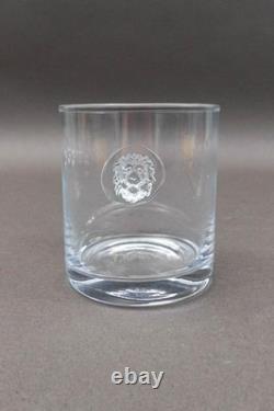 Global Views Leo Lion Head Double Old Fashioned Tumbler Glasses Set Of 6