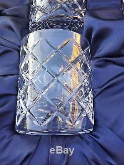 Gorgeous Faberge OBERON Crystal Glass Double Old Fashioned Tumblers