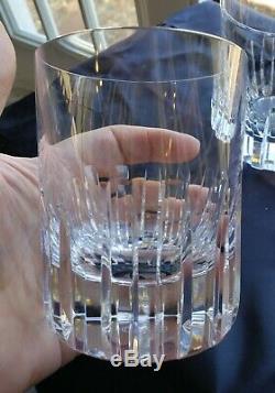 Great Set Of 3 Baccarat Crystal Rotary 4 1/8 Double Old Fashioned Tumblers