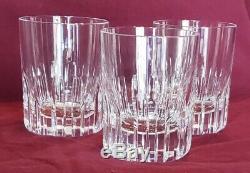 Great Set Of 3 Baccarat Crystal Rotary 4 1/8 Double Old Fashioned Tumblers