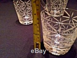 HERMES Crystal Water Jug And 4 Double Old Fashioned Tumblers