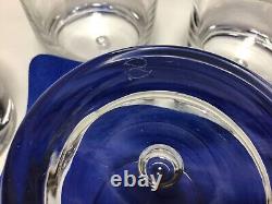 HH20 4PCs Vintage Antique Classic Double Old Fashioned Pippi Clear Water Glass