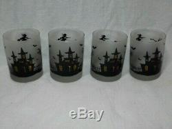 Halloween Pitcher, Ice Bucket & Culver Double Old Fashioned Glasses set NEW
