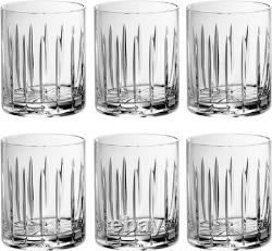 Hand Cut Crystal Double Old Fashioned Tumblers Set of 6 11 Oz