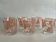 Hazel Atlas Dancing Pink Pigs Double Old Fashioned Drinking Glasses Set Of 6