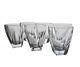 Hoya Crystal AURORA/Q CUT Set/6 Heavy Double Old Fashioneds EXCELLENT Panel Cut