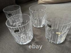 Hoya Double Old Fashioned Majestic set of 4 Crystal Whiskey Rocks Glasses NIB