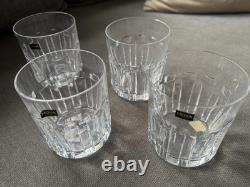 Hoya Double Old Fashioned Majestic set of 4 Crystal Whiskey Rocks Glasses NIB