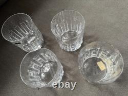 Hoya Double Old Fashioned Majestic set of 4 Crystal Whiskey Rocks Glasses NIB