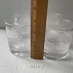 IITTALA Finland Double Old Fashioned Cocktail Glass-NIVA-Tapio Wirkkala Set 4