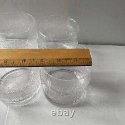 IITTALA Finland Double Old Fashioned Cocktail Glass-NIVA-Tapio Wirkkala Set 4