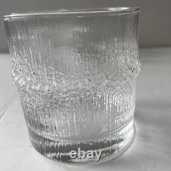 IITTALA Finland Double Old Fashioned Cocktail Glass-NIVA-Tapio Wirkkala Set 4