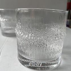 IITTALA Finland Double Old Fashioned Cocktail Glass-NIVA-Tapio Wirkkala Set 4