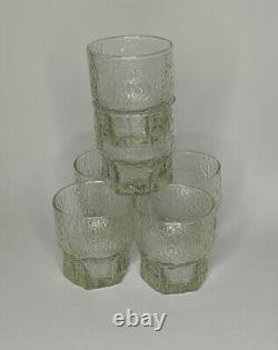 Iittala Aslak Double Old Fashioned Tumblers Set 6, 3 7/8 Finland Ice Mod