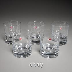 Iittala Finland Double Old Fashioned Flared Lip Tumbler Glasses 4h 3.5w