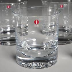 Iittala Finland Double Old Fashioned Flared Lip Tumbler Glasses 4h 3.5w