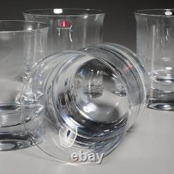 Iittala Finland Double Old Fashioned Flared Lip Tumbler Glasses 4h 3.5w