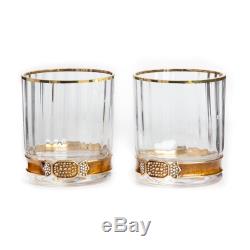 JAY STRONGWATER Hudson Double Old Fashioned Glasses SDH2428-274