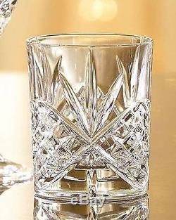 James Scott Double Old Fashioned Crystal Drinking Glasses Set Irish Cut Desig