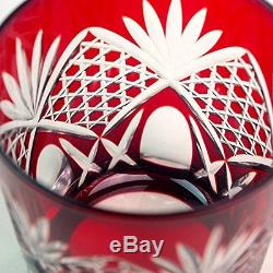Japanese Crafts Sakura Double Old Fashioned Glass 9.4Oz Edo Kiriko Design Cut Gl