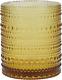 Jupiter Beaded Hobnail Glass, 10 Ounce Double Old Fashioned (Set of 6), Amber